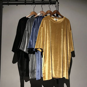 Velvet Casual Long T-shirt